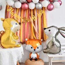 5pcs/Set 23in New Jungle Animal Aluminum Film Balloon Forest Theme Birthday Party Scene Atmosphere Decoration Large Mall Event Camping Party