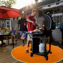 1 pezzo Tappeto per focolare, tappeto per barbecue, tappeto per feste, resistente al fuoco, impermeabile agli oli, isolante termico, con bordi