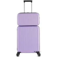 R.Leone Ryanair 行李箱 55x40x20 公分 + 40x20x25 公分 1 件組 2 件拉桿手提行李箱 4 輪和化妝箱 ABS 9991 - 紫丁香 - 查看 11