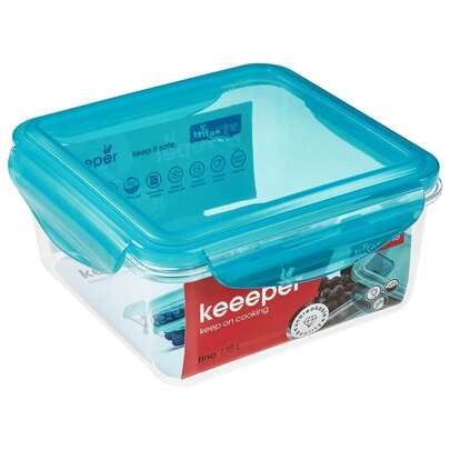 Keeeper Contenitore per alimenti freschi, 16 x 16 x 8 cm, 1,15 l, contenitore in Tritan, blu. Spedizione gratuita 24/72 ore.