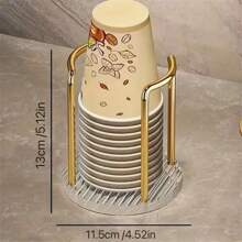 1pc Elegant Acrylic Disposable Cup Holder - Ideal For Home, Cafe, Office & Hotel Use Light Luxury Paper Cup Holder Disposable Cup Picker Acrylic Cup Storage Rack Home Restaurant