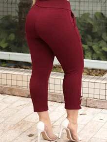 CAPRI PANTS Casual Pocket Button - Blanco - Ver 3
