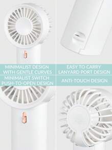 Ventilateur portable à main, petit ventilateur portable à main, trois couleurs au choix, alimenté par 2 piles AAA (piles non incluses), convient pour les activités extérieures d'été, les sports de plage, les voyages, le bureau, la chambre, l'école, le bureau, la plage, les fêtes de piscine, les cadeaux et l'usage quotidien