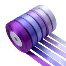 30 Yards 3/8 Inch Multi-Color Satin Ribbon, Bulk Colorful Satin Ribbon Rolls, Handmade Solid Double-Sided Satin Ribbon For Shower, Birthday, Wedding, Gift Wrapping - Multicolor - View 14