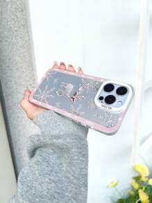 Funda creativa con diseño de copo de nieve y ciervo para 16/16Plus/16Pro/16Promax, 15/15Plus/15Pro/15Promax, 14/14Plus/14Pro/14Pro Max, 13/13Pro/13Pro Max, 12/12Pro/12Pro Max, 11/11Pro Max, X/XS/XR/XS Max. Sencilla, de lujo, de alta gama, resistente a la suciedad y duradera