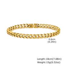 1 Stück minimalistisches Edelstahl Panzerkette Armband, Silber/Gold/Schwarz, modisches Geschenk für den besten Freund des Mannes