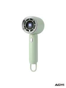 AOYI 1pc 1200mAh Rechargeable Handheld Mini Fan, 100 Speeds Adjustable With Digital Display Screen, Includes USB Charging Cable - Multicolor - View 9