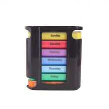 Portable 7 Days Medicine Medical Pill Box 28 Grids Weekly Pill Case Storage Box Travel Pill Organizer Pill Case - Multicolor - View 13