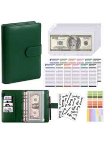 A6 Loose-Leaf PU Notebook Cash Storage Bag
