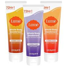 Lume Whole Body Deodorant - Tube - 72 Hour Odor Control - Aluminum, Baking Soda, Skin  - 3.0 Ounce (Toasted Coconut) - Unscented - 查看 10
