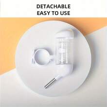 1pc Porcelain White Pet Tumbler Water Bottle, Hamster Drinker, Rabbit Chinchilla Squirrel Anti-Bite Water Bottle Supplies