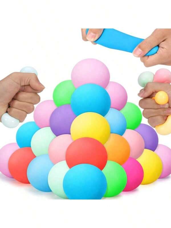 1/4/8PCS-Rainbow Stress Relief Ball, Squeeze Ball Elasticity, Stretch Stress Relief Soft Ball, Small Tool For Relieving Anxiety, Birthday Party Gift, Can Be Used As Twisted Egg Filler, Adult Finger Stress Relief Massager, Best Gift For Family And Friends (Color Random)