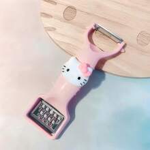 Sanrio 1 pezzo di sbucciatore di cartoni animati Sanrio Hello Kitty, grattuggia multifunzionale a doppia testa, sbucciatore per frutta e verdura per uso domestico, grattugia per melone