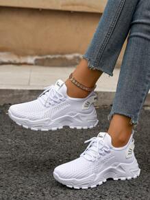 Women's Outdoor Sport Shoes, Casual & Fashionable Sneakers For Outdoor Walking And Running, Wear-Resistant, Anti-Skid, Lightweight, All Season