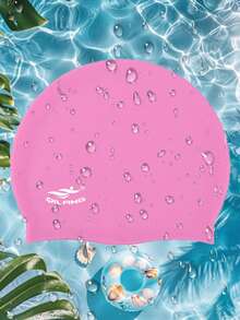 1pc Silicone Swim Cap, Waterproof Comfortable Unisex Swim Cap,Swimming Pool Equipment, Beach Essentials, Beach Accessories, Pool Float