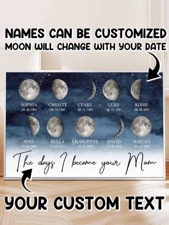 1pc Custom Photo Canvas Print Canvas Poster,Personalized Art Gift,Canvas Prints With Your Photo On Custom Wall Art For Bedroom, Living Room, Wedding, Pet, Family, Love, Couple, Friend, Picture, Photo, Framed Wall Art,Christmas Gift,Best Friend,Family Gift,Birthday Gifts,Gift For Family/Friend/Girlfriend/Boyfriend,Valentine's Day Gift,Seasonal Decoration Ideas