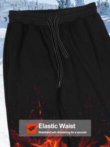 1 pezzo Pantaloni della tuta caldi, pantaloni sportivi casual da donna con vita con coulisse e tasche, adatti per jogging e fitness quotidiano, autunno e inverno