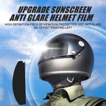 1 Peça Película Protetora Anti-Ofuscante para Capacete, Essencial para Proteção Solar de Verão, Película Anti-Ofuscante Autoadesiva Universal para Proteger a Visão Nítida, Acessórios de Capacete para Motocicleta
