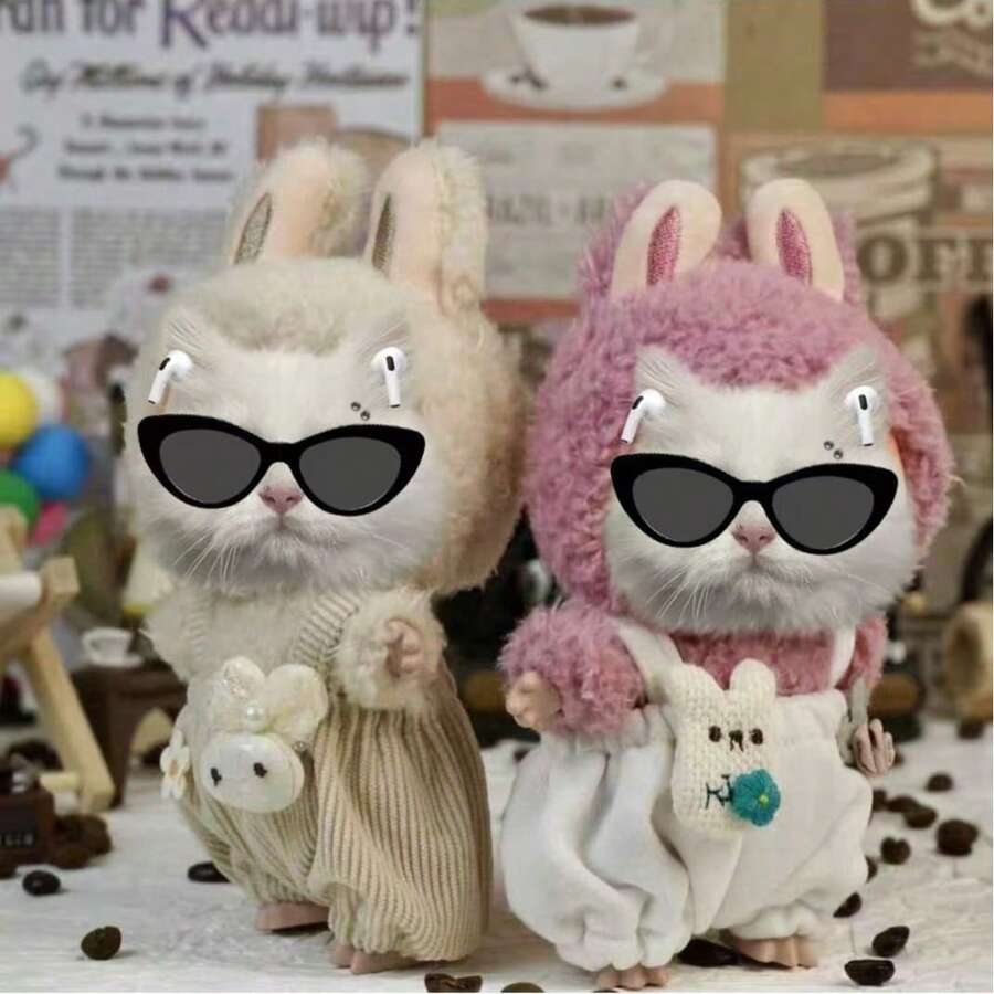 [Clothes Only] Interchangeable Summer Suspender Pants Outfit Clothes For 1st & 2nd Gen Plush Doll - Multicolor - View 1