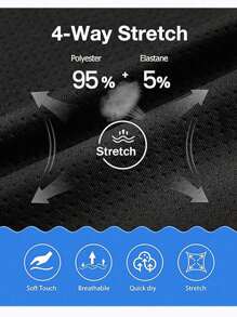 Nouveau style 2 en 1 Shorts de sport bleus pour hommes, Maillots de bain 5 pouces à séchage rapide, Shorts de plage avec doublure de compression, Maillots de bain pour hommes, Shorts de bain VG552-2