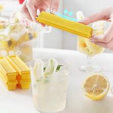 1 套炸薯条形冰块托盘，硅胶长冰块模具，用于自制炸薯条冰块、酒吧饮料冰块、威士忌冰块、冰棒、大冰块制作器 - 超级创意炸薯条形冰块模具（大炸薯条盒上没有文字） - 彩色 - 查看 8