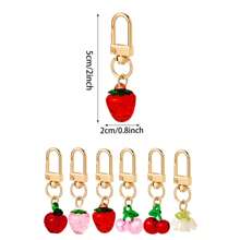1/5/10pcs Cute Fruit Design Pocket Hug Card Gift Set, Apple/Strawberry/Cherry Shaped Keychain Charm, Backpack Decor, Wedding Party Favors, Encouragement Tokens, Home Decorations, Gifts For Family, Friends, Wedding Guests, Special Birthday, Wedding, Valentine's Day, Graduation, Back To School