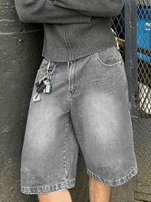 Short en jean bermuda ample et ample pour hommes