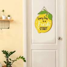 Decorazione da parete in legno con logo creativo a forma di limone, ideale per la casa in estate - Multicolore - Visualizzare 5