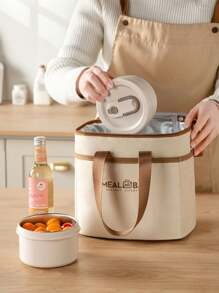 1 szt. Nowa torba na lunch, torba termiczna, pudełko bento, torba piknikowa, torba na lunch z folii aluminiowej, wodoodporna torba na lunch dla pracowników biurowych i uczniów szkół