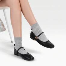 WEIDE Zapatos De Baile De SalóN Para Mujer – DiseñO Elegante Tipo Ballet Con Cintas Y Punta Redonda. - Negro - Ver 1