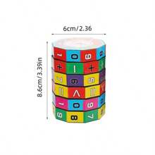 1pc Creative Mini Multi-Layer Changeable Number Magic Cube, Suitable For Students Brain-Teasing Learning Math Toy