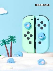 GeekShare 1 pièce Coque de protection ultra-fine, antichoc et anti-rayures, motif requin, compatible avec Nintendo Switch/Switch OLED et Joy-Con (la Switch OLED comprend un support).