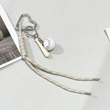 1 pieza Colgante de bolso de béisbol con cuerda trenzada, colgante de bolso de alta calidad, colgante de llavero con cuerda