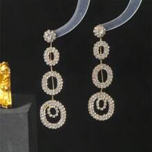 Par de pendientes con colgantes de cristal, elegantes y sensuales, para uso en discoteca, para mujeres