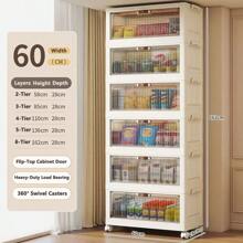 Multilayer (5/4/3/2/1) Freestanding Baby Wardrobe, Thick Infant Storage Cabinet, Household Snack & Clothes Organizer Box, Kids Mini Closet