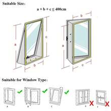 ¡Promoción! Sello de ventana de bloqueo de aire para aire acondicionado portátil, placa de sellado de tela Flexible de 400, sello de ventana con cremallera y Ad GLPC - Blanco - Ver 5