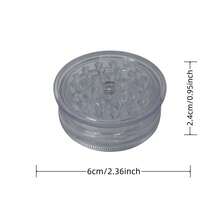 40/60mm塑料草药研磨器三层手动粉碎机研磨器研钵杵生草烟草研磨器配件香烟工具礼品