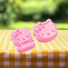 Sanrio (Authorized) Sanrio 2/4/8/Piece/Set Mini Cookie Cutting Machine Cartoon Embossing Mold, Hello PP Kitty Plastic Mold, Used For Baking Cupcakes, Pancakes, Apple Pies, Gingerbread, Gummies Decoration, Suitable For Various Birthdays And Parties, Essential Watermelon Mold For Summer