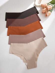 5pcs/Set Women Seamless Comfortable Breathable Sexy Hipster Panties - Multicolor - View 5