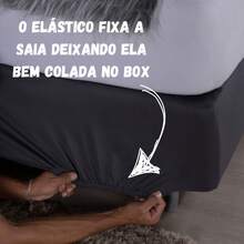 Saia Box Coladinha Casal Padrão - Vermelho - Visão 2