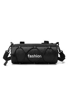 Bike Handlebar Bag - Bicycle Handlebar Roll Bag With Large Reflective Area, Bike Front Pouch With Waterproof Zipper Shoulder Strap Removable Straps For Cycling