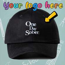[ Customization ] 1 Embroidered Logo Casual Baseball Hat For The New Year, Suitable For All Seasons, Personalized Logo, Fashionable And Versatile Soft Top Duck Tongue Hat