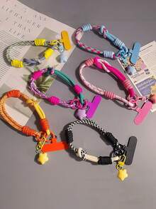 1pc Adjustable Woven Phone Lanyard, Multi-Use Stylish Design - Multicolor - View 2