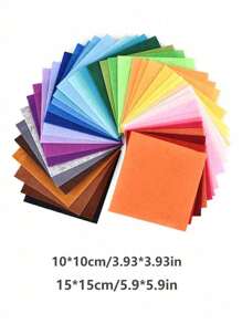 20pcs 20-Color Felt Fabric Sheets, Craft Felt, 1mm Thick Felt Squares In Assorted Colors, Thin Felt For Sewing Crafts, DIY Sewing, Patchwork, School Projects, Polyester Material Home Decor Set