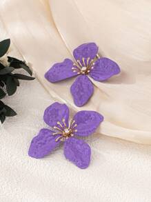 2pcs Fashionable Retro Floral Earrings, Elegant For Women Party & Banquet Wear