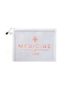 Mesh Cosmetic Bag With "Medicine" , Portable Storage Bag, Makeup Bag, Skincare Bag, Travel Essentials, Dormitory Supplies, Wedding Bride Gifts, Mother's Day Gift, Birthday Gifts, Gifts For Friends And Teachers, Medicine Storage Bag,Bathroom Storage, Jewelry Storage, Lip Oil And Cosmetics Storage Bag,Student Dormitory Wash Bag,Gift To Wife, Family, Friends, Colleagues