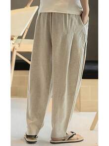 Men Pants - 米色 - 查看 5