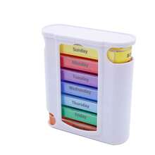 Portable 7 Days Medicine Medical Pill Box 28 Grids Weekly Pill Case Storage Box Travel Pill Organizer Pill Case - Multicolor - View 5