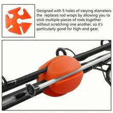 6pcs Silicone Non-Slip Curtain Rod Clips, Multi-Purpose Rod Holders