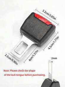 2Pcs Car Seat Belt Extender - ABS And Alloy Thickened Tongue Design, Plug And Play Easy Installation, Reduces Restraint And Improves Comfort, Suitable For Most Vehicles, Stainless Steel Non-Slip Buckle With 2Mm Thick Lock Tongue Meets International Standards, Does Not Affect Original Car Function, Practical, Provides Extra Length, Universal Anti-Strangle Tension Adjuster